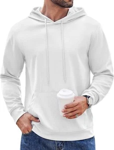 COOFANDY Men's Hoodie Long Sleeve Hooded Pullover Casual Fashion Sweatshirts Dra - Picture 1 of 19