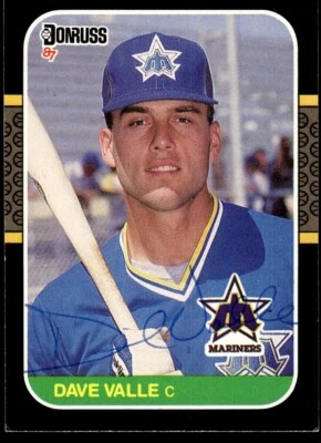 1987 Donruss Dave Valle Rookie Auto Seattle Mariners #610 RC Card Signed - Image 1 of 2