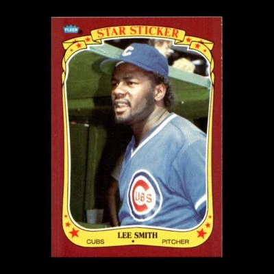 Lee Smith 1986 Fleer Star Stickers Chicago Cubs #112 Nice R304 - Image 1 of 2