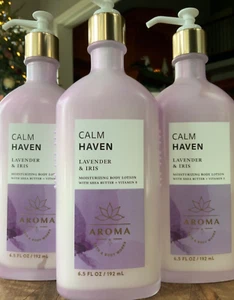 LOCIÓN AROMÁTICA 3 (TRES) Calm Haven lavanda e iris 6,5 oz baño y cuerpo funciona - Imagen 1 de 2