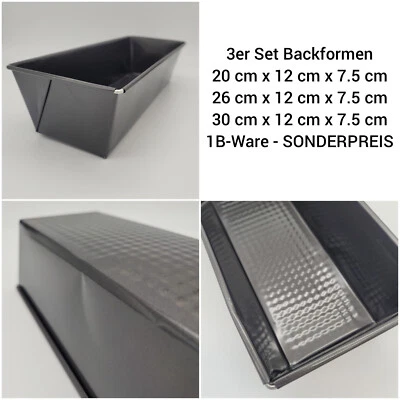 3er Set Backform Blech 1B Ware leichte Beschädigung Funktion ist dennoch gegeben - Bild 1 von 4