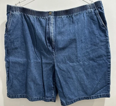 Pantalones Cortos de Denim Blair Para Mujer Talla 18W Cintura Elástica Cremallera Lavada Media Foto 1 de 4