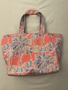 Lilly Pulitzer Women's Large Cotton Bag With Pockets - Picture 1 of 8