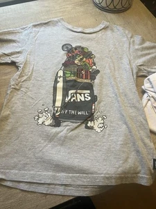Kids Vans Gray Graphic T-Shirt - Picture 1 of 2