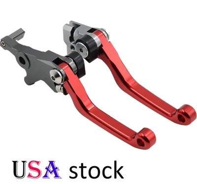 Palancas de embrague de freno pivote CNC de EE. UU. para HONDA CR125R/250R CRF250R/450R CRF250X/450X Foto 1 de 4