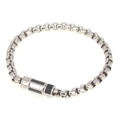 LOUIS VUITTON Cadena Monograma Eclipse M63107 Pulsera Hombre Joyería S#141198 Foto 1 de 4