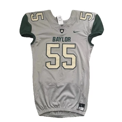 Nike Baylor Bears Vapor Pro Football Game Cut Jersey Mens Large 55 Gray NWT ncaa - Image 1 of 4