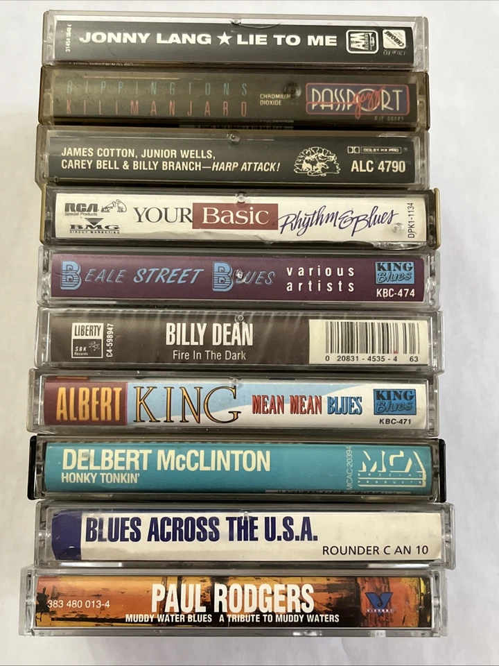 Random Blues Rock Lot Of 10 Cassette Tapes Jonny Lang Albert King Paul Rodgers  - Image 1 of 4