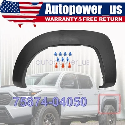 For Toyota Tacoma 2005-2015 Black Rear Left Driver Fender Flare Trim - Image 1 of 4