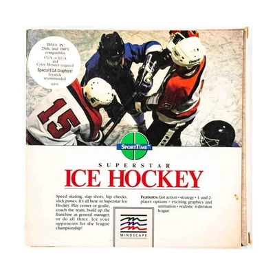 Mindscape Computer Game Superstar Ice Hockey VG+/EX - Image 1 of 2