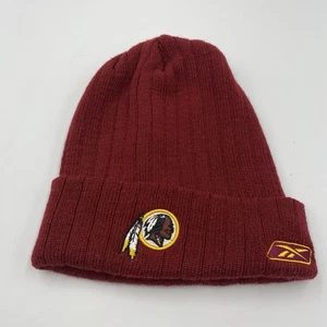 Reebok Washington Redskins Knit Beanie Embroidery NFL Burgundy & Gold HTTR - Picture 1 of 7