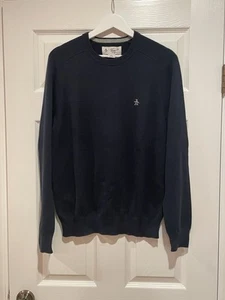 Original Penguin Crew Sweater Size Medium Dark Sapphire Navy Blue Mens NWT! $89  - Picture 1 of 4