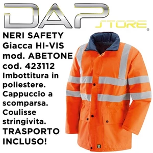 NERI SAFETY - Giacca HI-VIS mod. ABETONE - imbottita con cappuccio a scomparsa. - Foto 1 di 2