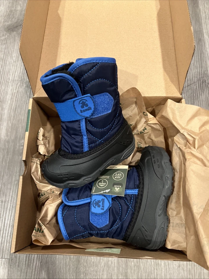Talla 8 Niño Pequeño Kamik Snowbug 5 Azul Marino Impermeable Cálido Acogedor Bota de Nieve Niños Nuevo Foto 1 de 4