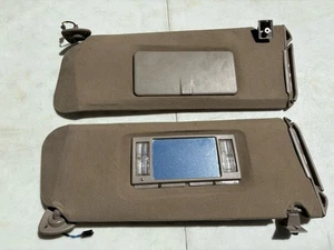 95-99 Chevy GMC Suburban Tahoe Yukon Escalade Sun Visor Shade Tan Pair LH RH - Picture 1 of 6