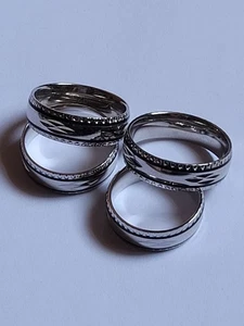4 Stück Ringe Konvolut Silber Ringe 925 Echt Silber Neu  - Bild 1 von 7