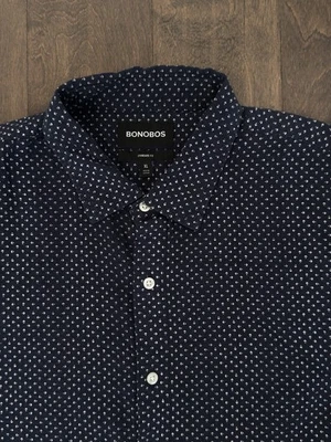 Bonobos Mens Standard Fit Blue Seersucker Shirt Short Sleeve Button Up Size XL - Image 1 of 4