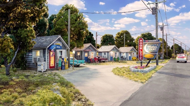 Woodland Scenics 5073 Finished Model "Moonlite Motor Court" - Image 1 of 1