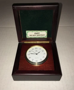 Bey Berk Travel Clock Mahogony Wood Desk Top Clock In A Box SQ544T See Descript. - Picture 1 of 8