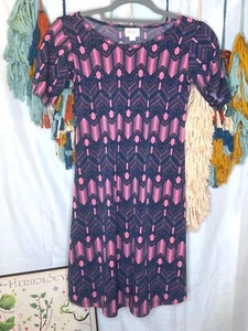 Lularoe Pink and Blue Girls Size 12 Dress - Picture 1 of 7