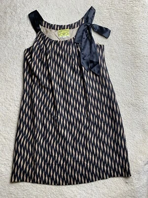 Vestido Floreat Anthropologie Seda Talla S Marrón Negro Estampado Forrado Cinta Tanque Foto 1 de 4