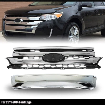 New Front Upper Grille Mounting&Trim Molding Fit For Ford Edge 2011-2014 Chrome Foto 1 de 4