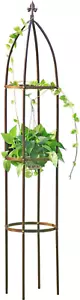 100% Metal Obelisk Garden Trellis 6.3 Feet Tall Sturdy Plant Support for Climbin - Picture 1 of 6