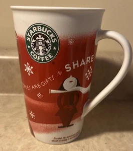 Tazza ceramica Starbucks caffè 2010 alta 16 oz tazza natalizia fiocco di neve - Foto 1 di 4