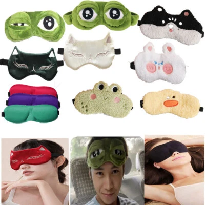 Travel 3D Silk Eye Mask Sleeping Soft Padded Shade Cover Blindfold Beauty ◇ - Image 1 of 4