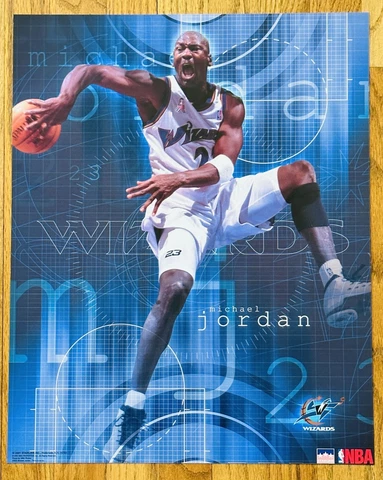 MICHAEL JORDAN WASHINGTON WIZARDS 16x20 Starline Poster 2001 NBA OOP Cover