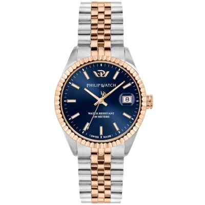 Orologio Uomo Philip Watch Caribe Bicolore Blu R8253597118 NUOVO E ORIGINALE - Immagine 1 di 4