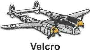 Parche Relámpago P-38 Segunda Guerra Mundial Bordado Warbird Fighter mirando hacia el lado derecho del gancho - Imagen 1 de 2