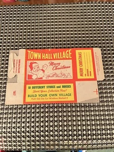 Vintage 1940’s/50’s Town Hall Village Building Cardboard Central Drugs - Picture 1 of 5