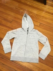 Reebok Hoodie Full Zip Gray Cotton Blend Logo Front Size 6 - Picture 1 of 6