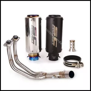 For Yamaha MT-07 FZ07 YZF R7 Exhaust Front Link Pipe Tail Muffler Full System - Picture 1 of 10