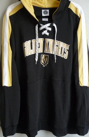 Men's Vegas Golden Knights Hockey Lace-Up Hoodie 2XL NWT Cover
