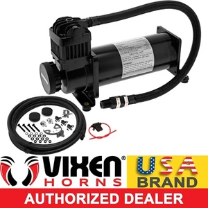 VIXEN HORNS UNIVERSAL AIR COMPRESSOR 200PSI FOR CAR/TRUCK TRAIN HORN/SUSPENSION - Foto 1 di 9