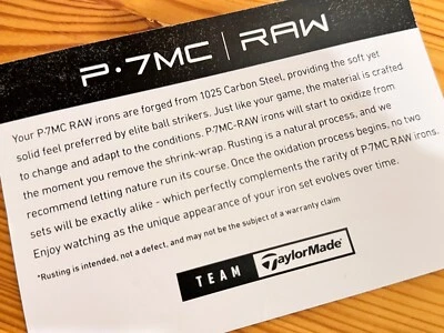 TaylorMade P·7MC RAW 5/7/9 irons, S400 Ti & Iomic Mid size grips - Image 1 of 4