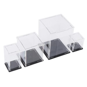 Acrylic Display Case Self-Assembly Clear Cube Box UV Dustproof Toy ProtectiB*sZZ