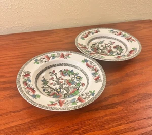 Indian Tree Johnson Bros Set of 2 Salad Soup Bowls 8" diameter England Floral - Picture 1 of 5