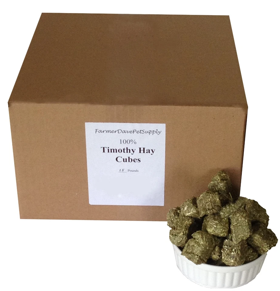 FARMERDAVEPETSUPPLY 15 lb Timothy Hay Mini Cubes for Pets
