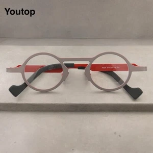 Round Pure Titanium Eyeglass Frames Men Women Full Rim Spectacles Top Quality - Picture 1 of 15