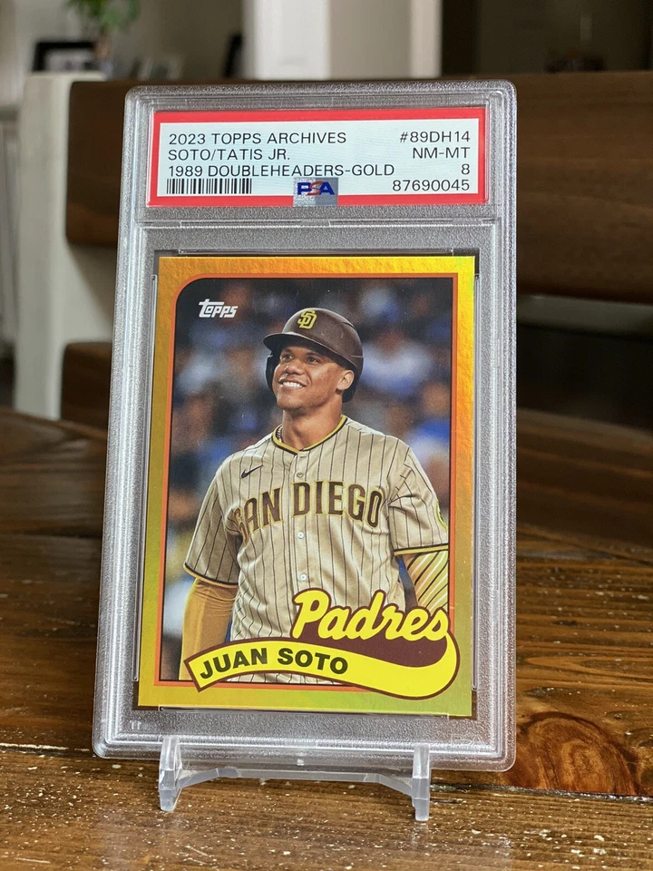 1989 Juan Soto Fernando Tatis Jr Gold Refractor /50 PSA 8 POP 1 2023 Archives - Image 1 of 2