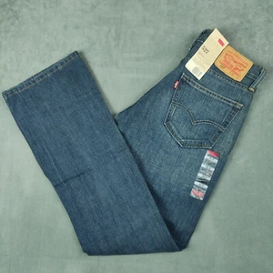 Jeans Levi's 527 uomo 30x32 stonewash blu denim slim bootcut blu scuro nuovo con etichette - Foto 1 di 14