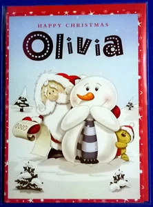 Christmas Card (with name) - Olivia - Picture 1 of 3