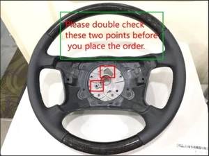 1994-2003 for BMW E38 E39 7 & 5 Series Steering Wheel Birdeye Wood Black Leather - Picture 1 of 10