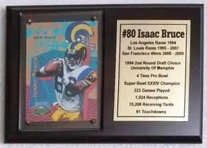 St. Louis Rams Isaac Bruce Topps Football Card Plaque - Bild 1 von 1