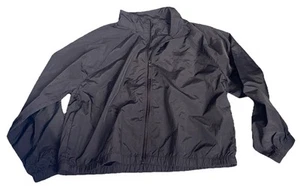 New Women's H&M Divided Black Long Sleeve Full Zip Windbreaker. Sz Medium - Picture 1 of 3