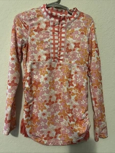 CABANA LIFE Girls Rashguard Shirt Top Swim SIZE 6Y Pink Orange - Picture 1 of 7