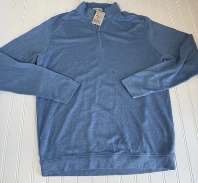 PETER MILLAR CROWN COMFORT INTERLOCK 1/4 ZIP Medium Men NEW - Image 1 of 4